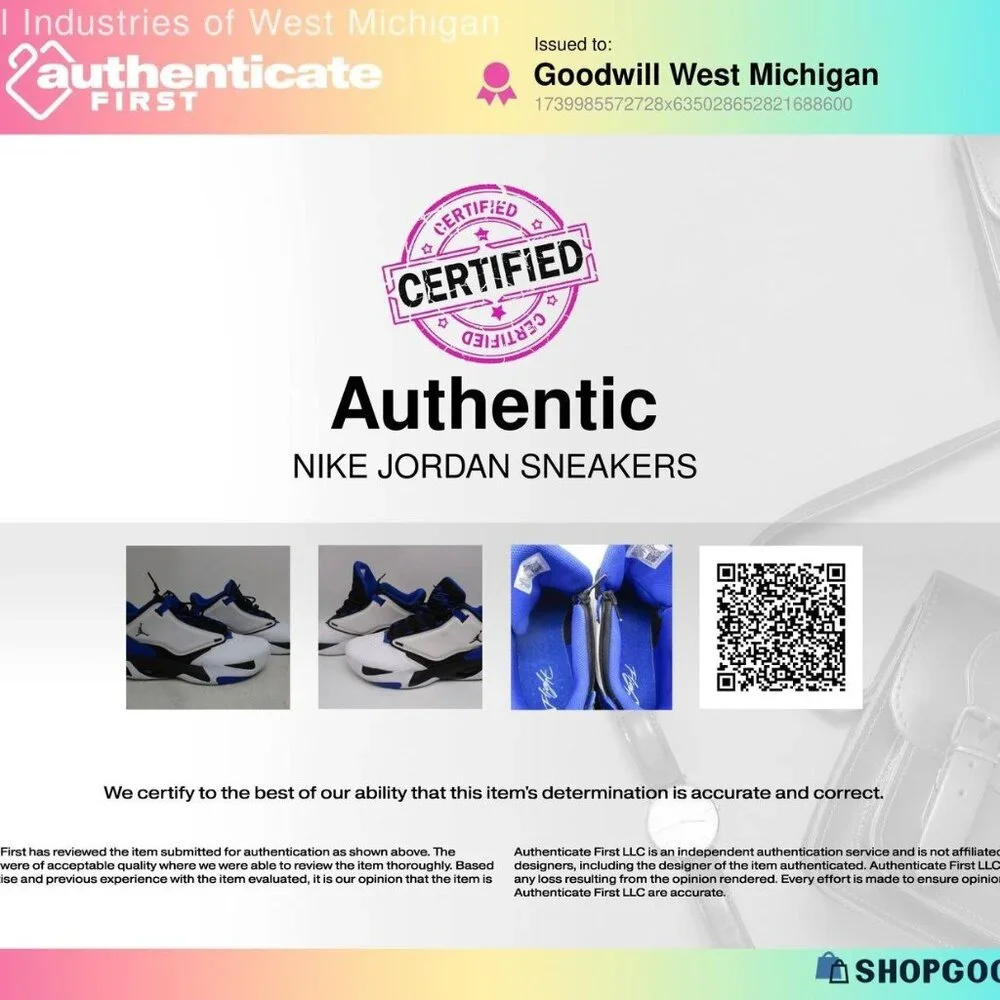 IOB Jordan Max Aura 4 Men's Size 13 White Black Hyper Royal High Top Bas…